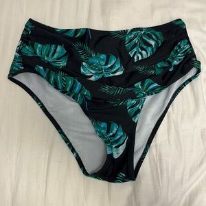 Tropical Bikini Bottoms | High Waisted | Size M